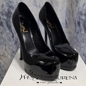 YSL Tribute Vitello Platform Patent Leather